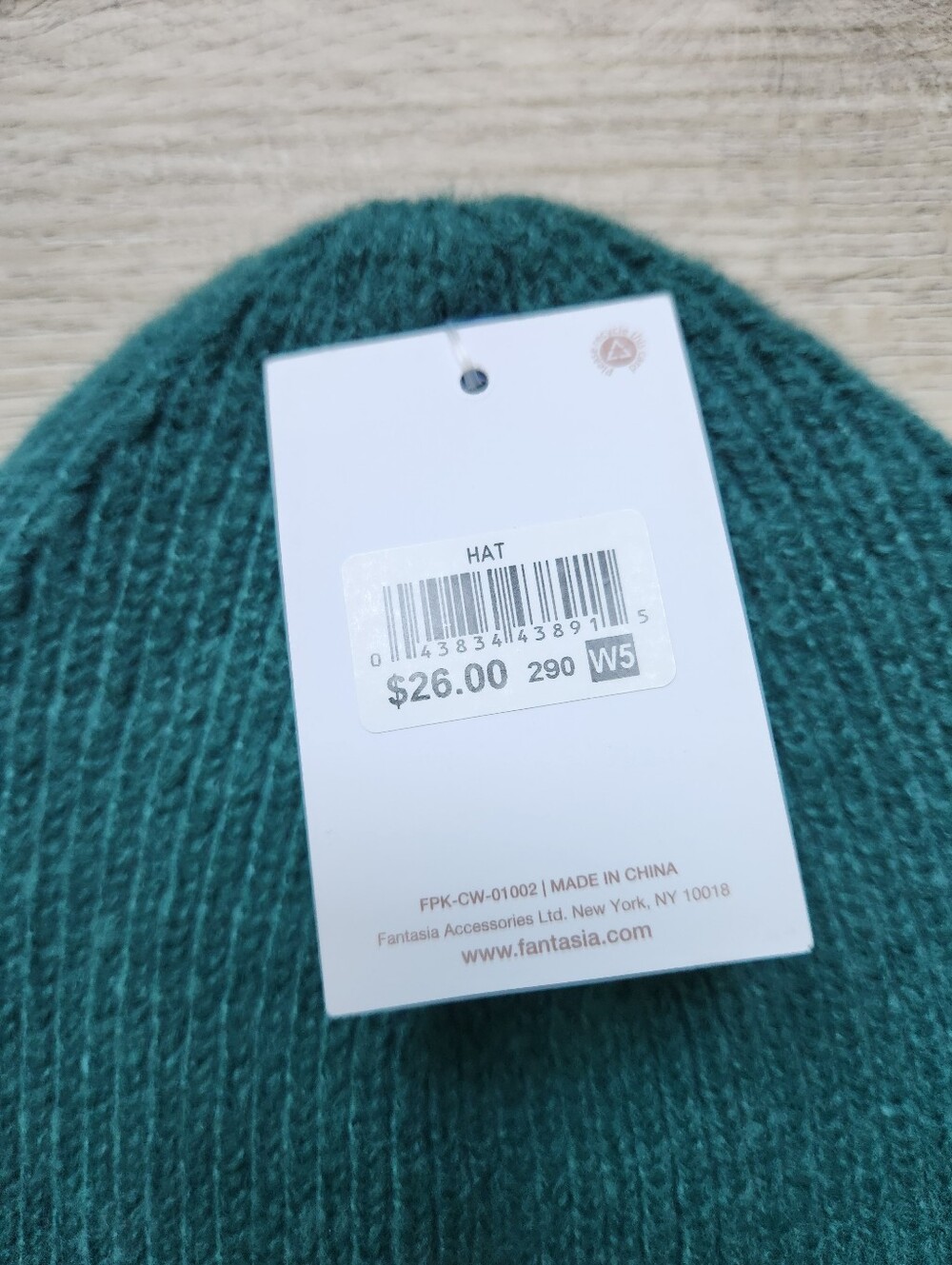 Lulu Teal Knit Beanie Hat Silver Bow Nwt Winter - Picture 5 of 7